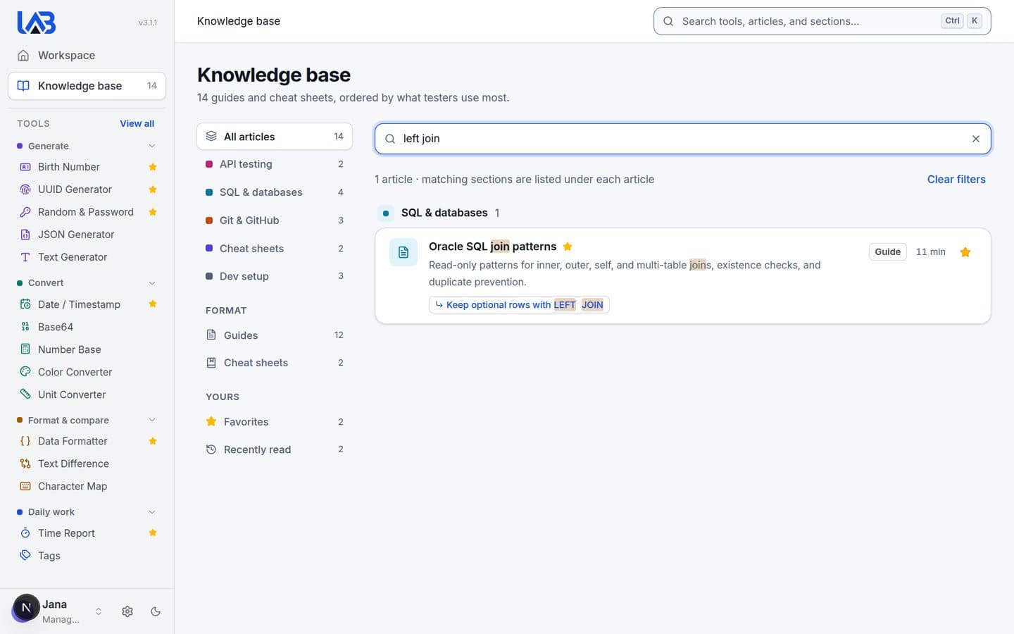 LAB - Tester Toolkit screen 4