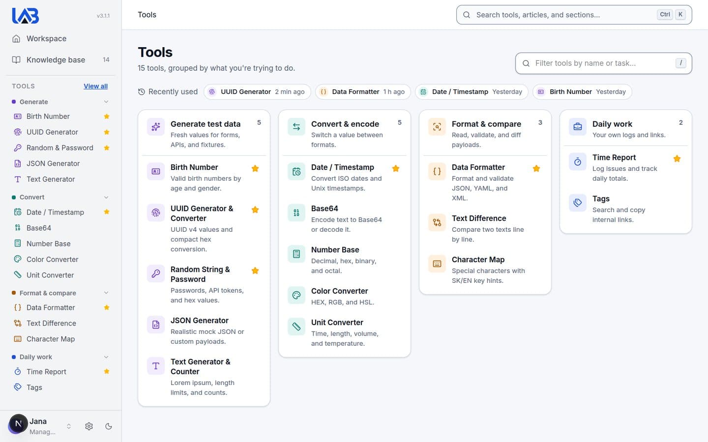 LAB - Tester Toolkit screen 3