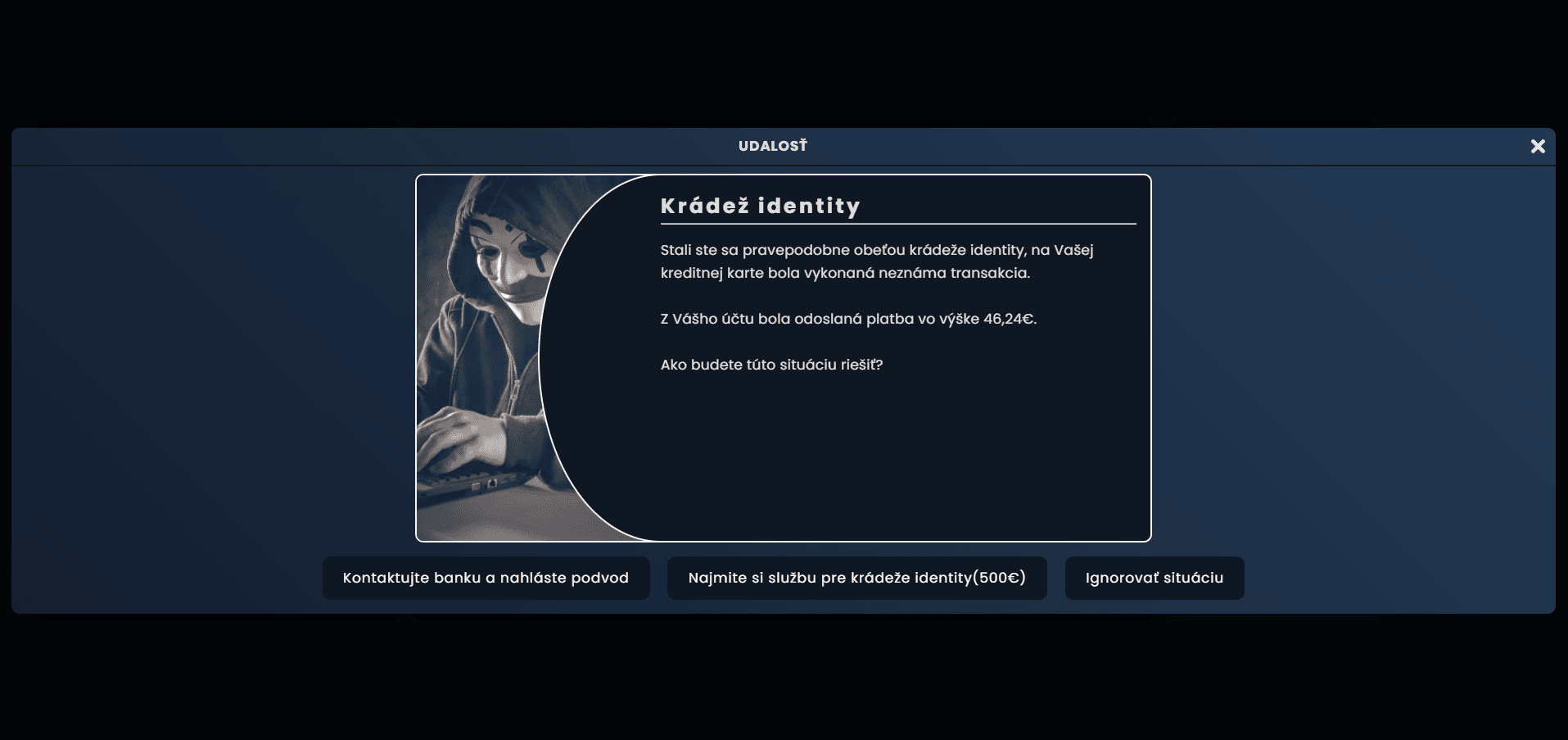 Finance Literacy Game screen 2